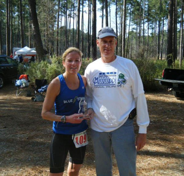 Kathy Armstrong was first in the 20K